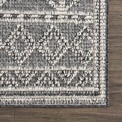 Diah Black & Bone Outdoor Area Rug - Clearance