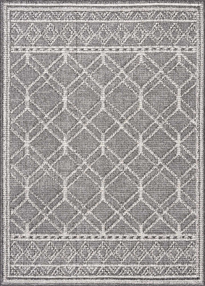 Diah Black & Bone Outdoor Area Rug - Clearance