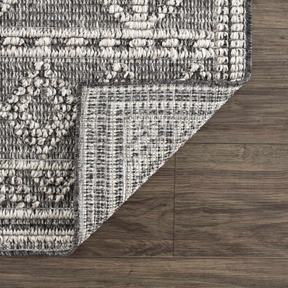 Diah Black & Bone Outdoor Area Rug - Clearance