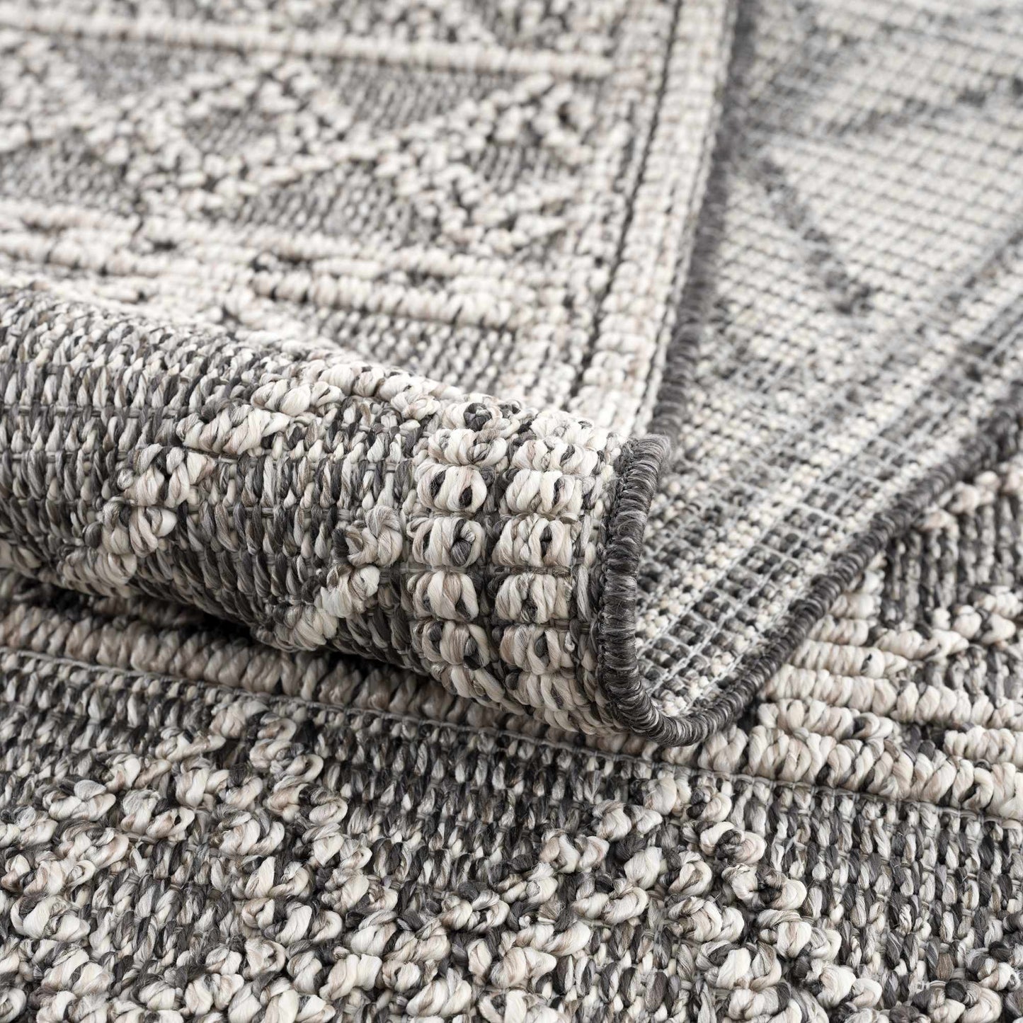 Diah Black & Bone Outdoor Area Rug - Clearance