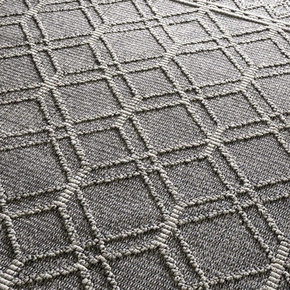 Diah Black & Bone Outdoor Area Rug - Clearance