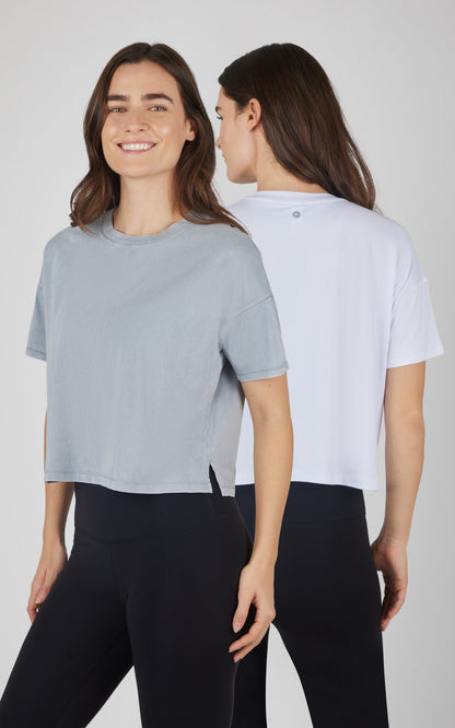 90 Degree by Reflex 2 PK Stone Washed Cotton and Super Soft Tee