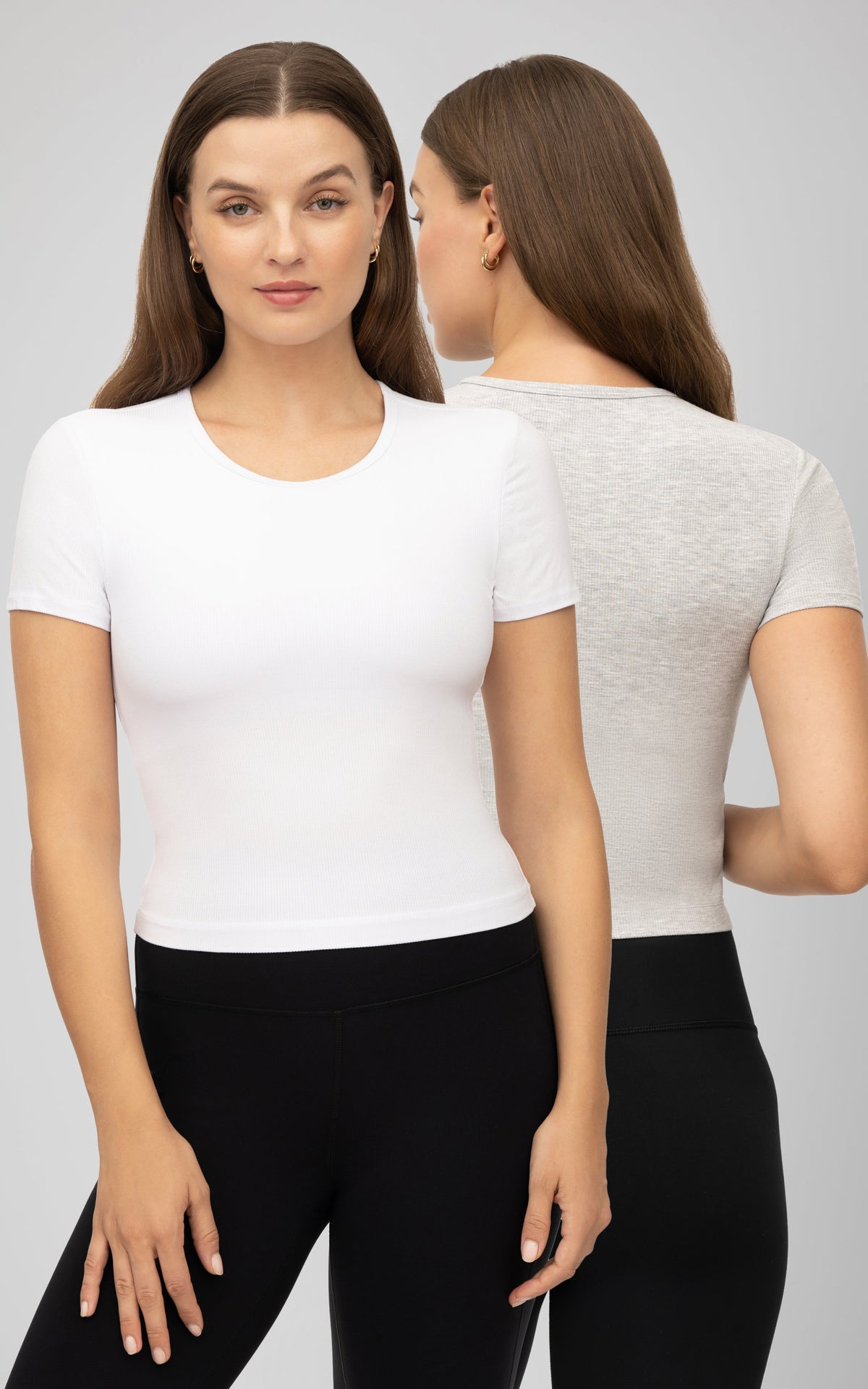 90 Degree by Reflex 2 PK Heavenly Rib Short Sleeve Shirt