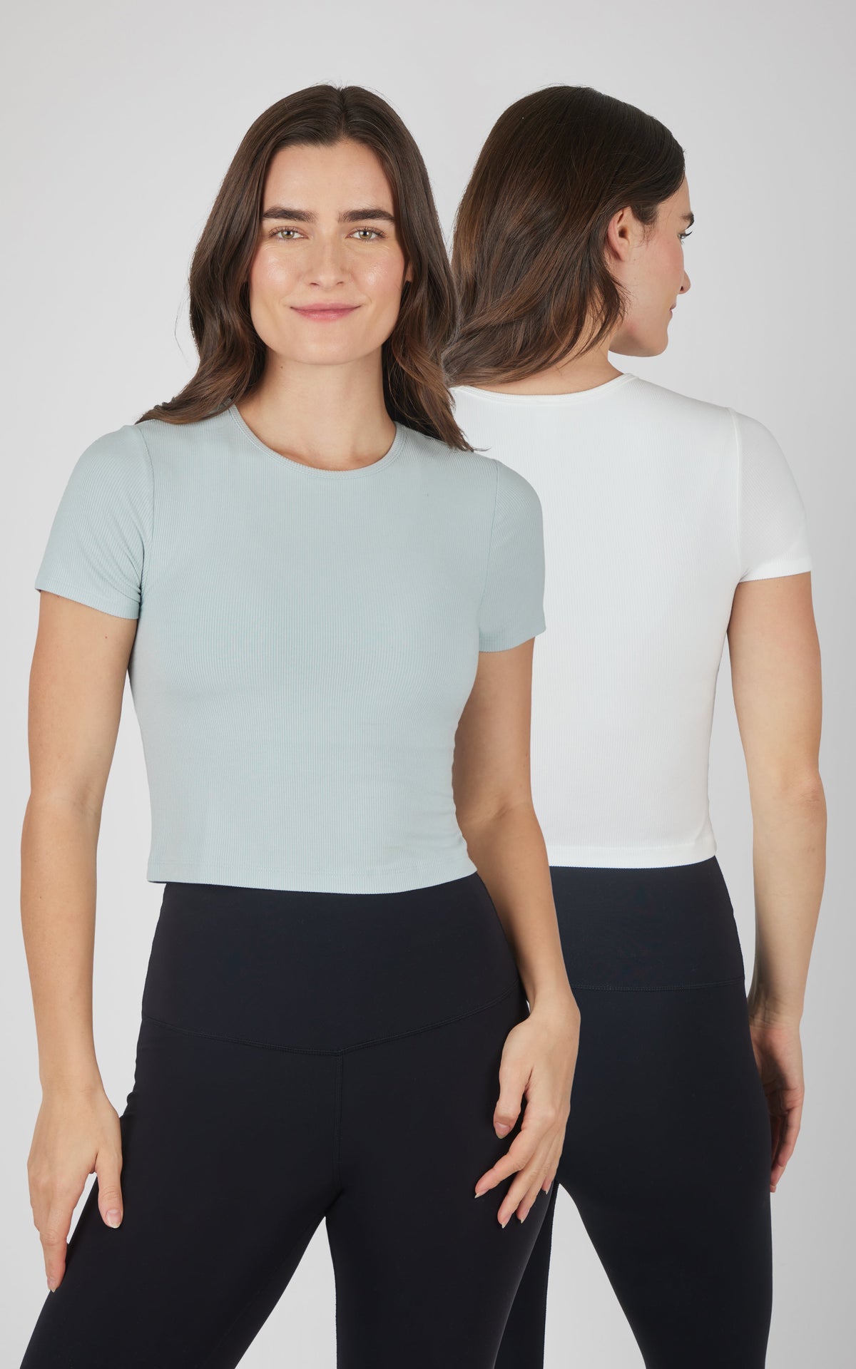90 Degree by Reflex 2 PK Heavenly Rib Short Sleeve Shirt
