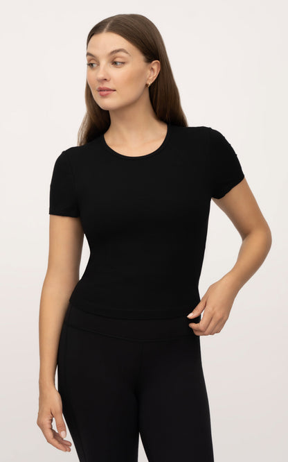 90 Degree by Reflex 2 PK Heavenly Rib Short Sleeve Shirt
