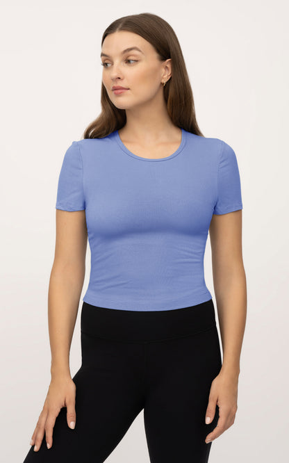 90 Degree by Reflex 2 PK Heavenly Rib Short Sleeve Shirt