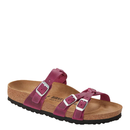 Birkenstock Unisex Franca Nubuck Leather SF Dark Fuchsia