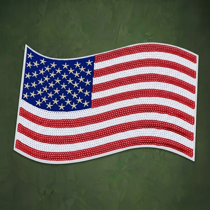 Independence Day Sequin American Flag Iron On Patch Glitter Patriotic USA 4th of July Craft Sewing Embroidery Clothing Patch Decoration