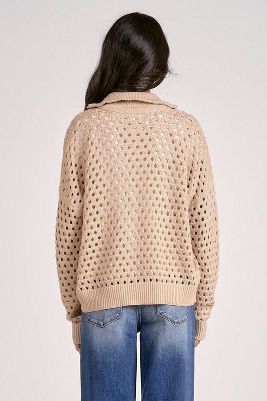 Arabella Half Zip Oatmeal