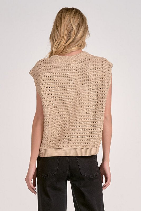 Ayla Sweater Vest Taupe