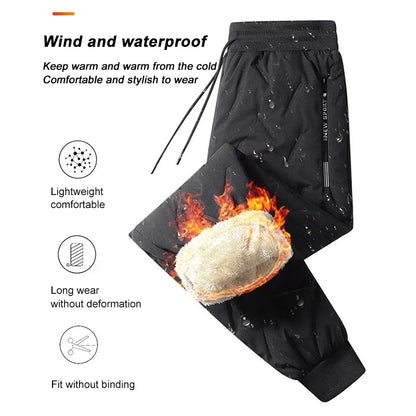 Sweatwear Winter Warm Lambswool Thicken Sweatpants Men Outdoors Casual Windproof Jogging Pants Brand High Quality Trousers Men