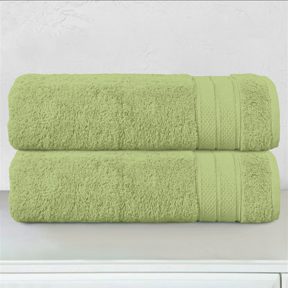 Elegant Comfort 2-Piece Turkish Cotton Three Line Popcorn Bath Towel Set, 27 x 54 inch