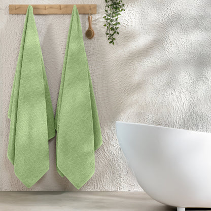Elegant Comfort 2-Pack Premium Turkish Cotton Braided Bath Towel Set, 27 x 54 inch
