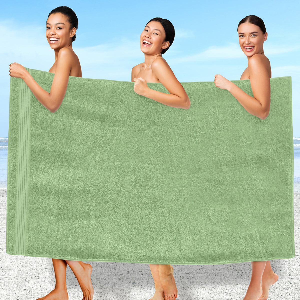 Elegant Comfort 1 Piece Premium Turkish Cotton Oversized Bath Sheet Towel 40 x 80 Inch