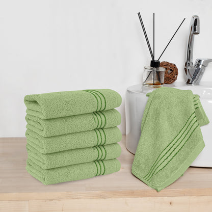 Elegant Comfort 6 Pack Premium Turkish Cotton Washcloths Set, 13 x 13 inch