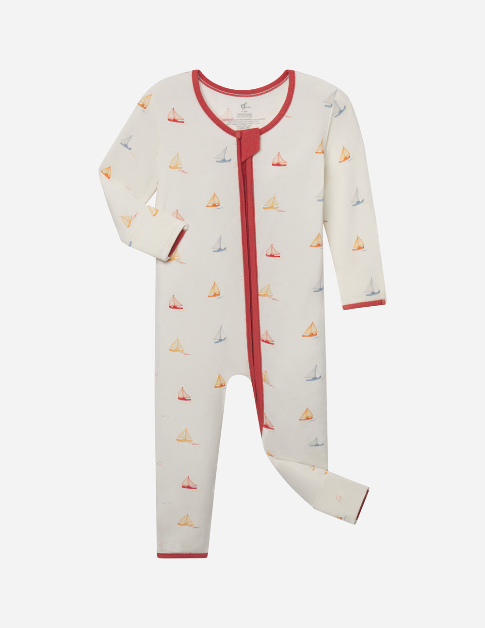 Elevated Faith Sailboat Bamboo Convertible Footed Onesie