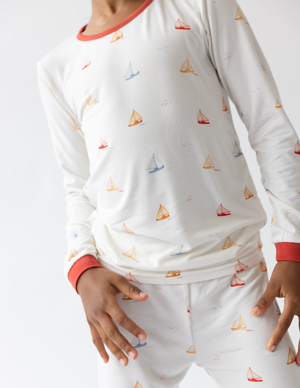 Elevated Faith Sailboat Bamboo Kids Pajama Set