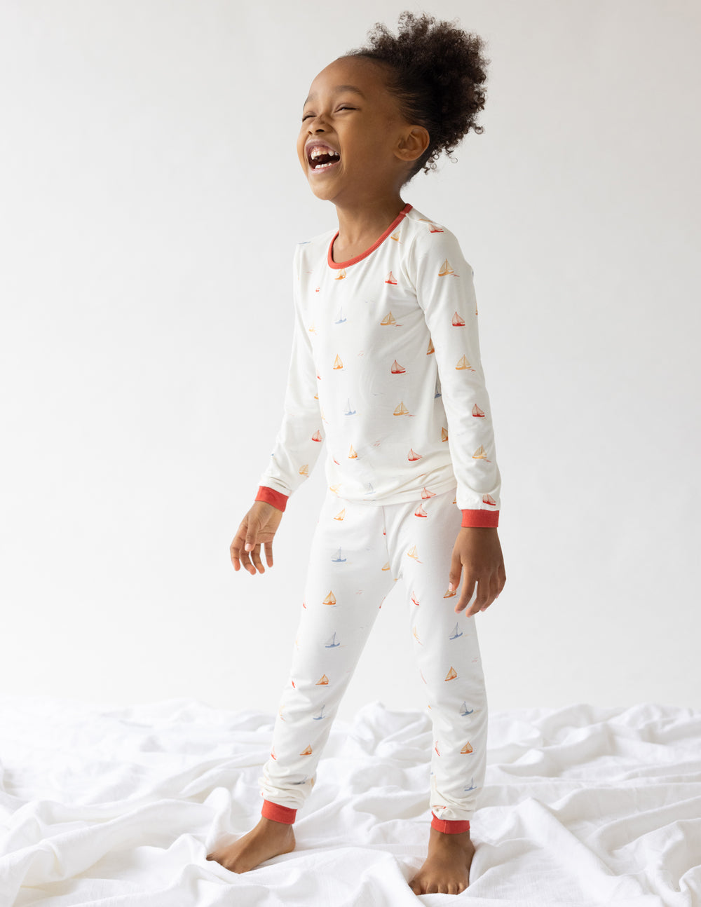 Elevated Faith Sailboat Bamboo Kids Pajama Set