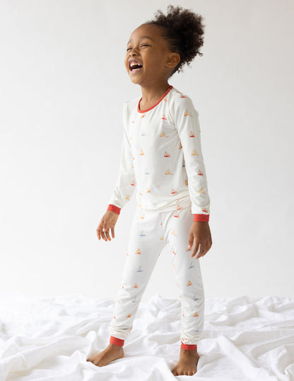 Elevated Faith Sailboat Bamboo Kids Pajama Set