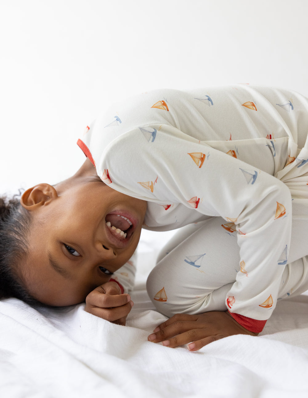 Elevated Faith Sailboat Bamboo Kids Pajama Set
