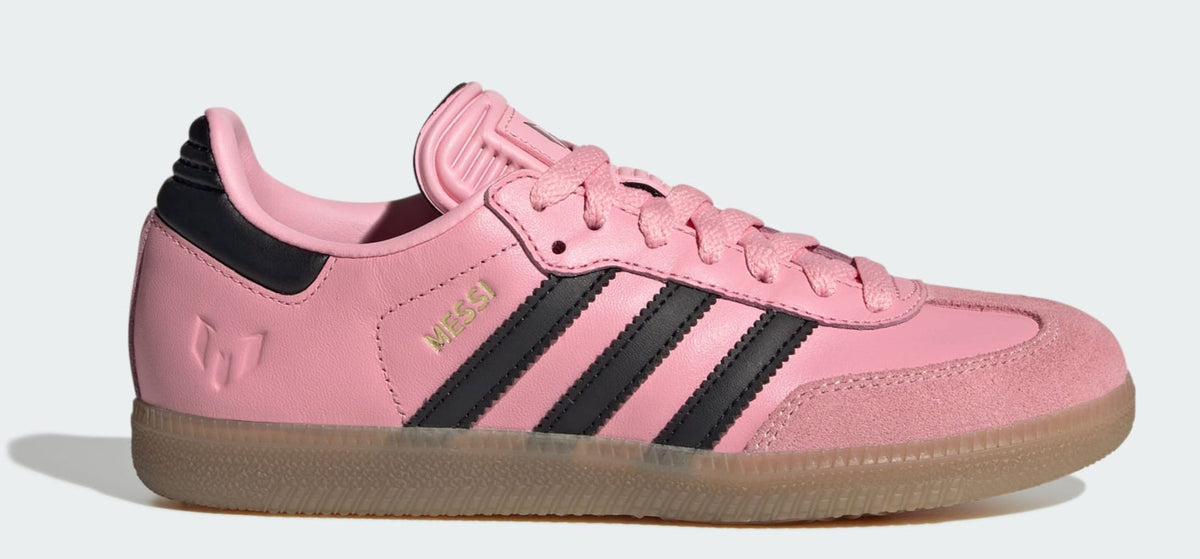 adidas Grade School Samba Indoor 'Messi Light Pink Black Gs' Sneakers