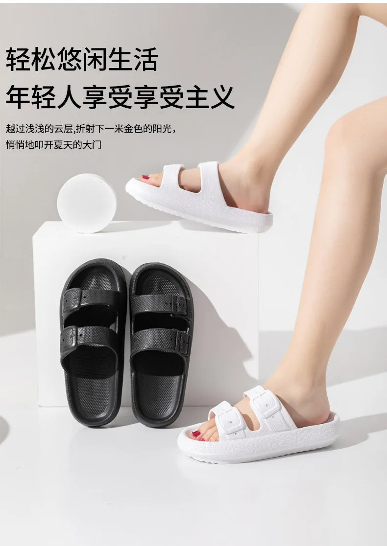 Comwarm New Women's Platform Slippers Outdoor Women's Sandals With Adjustable Buckle Summer Eva Soft Light Women Beach Slippers 2026