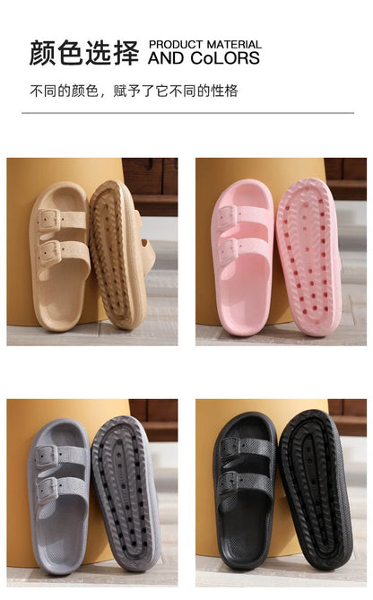 Comwarm New Women's Platform Slippers Outdoor Women's Sandals With Adjustable Buckle Summer Eva Soft Light Women Beach Slippers 2026