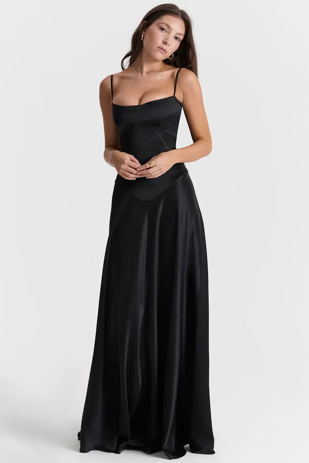 Women's new sexy slip dress slim backless dress long evening dress for women