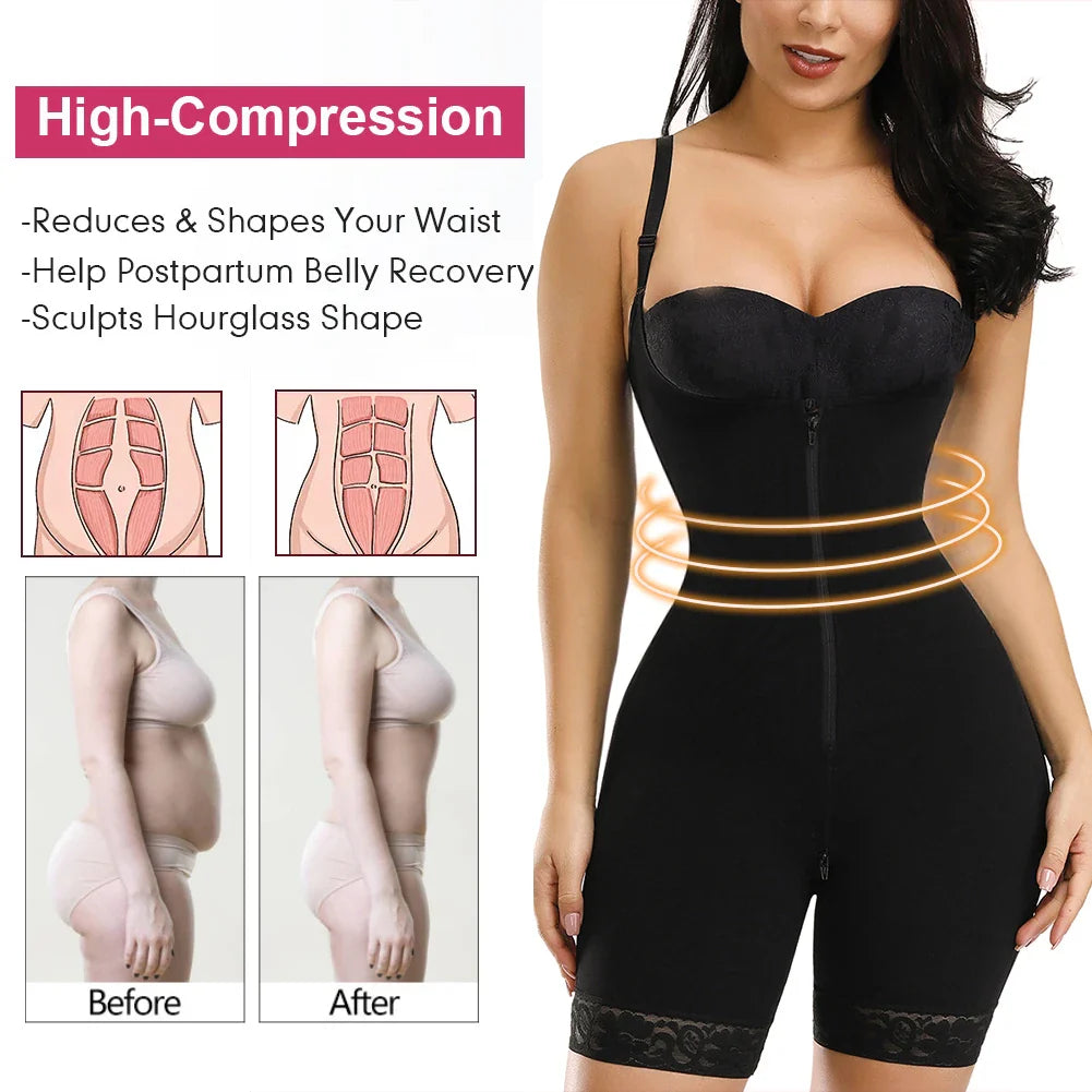 Straps Full Body Shaper Tummy Slimming Postpartum Stage 3 Girdle Push Up Butt Lifter Shapewear