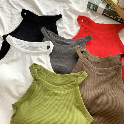Women's Small Strap Vest Outdoor Wear Summer Beautiful Ba Sports Yoga Hanging Ne Top with Chest Pad Matching Underwear