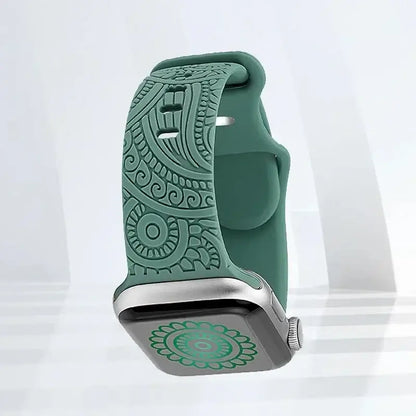 Apple Watch Silicone Strap - Stylish, Engraved Design
