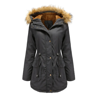 Women's Plush Winter Parka Coat