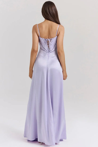 Women's new sexy slip dress slim backless dress long evening dress for women