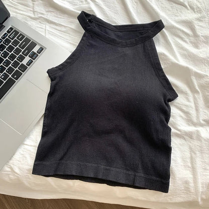 Women's Small Strap Vest Outdoor Wear Summer Beautiful Ba Sports Yoga Hanging Ne Top with Chest Pad Matching Underwear