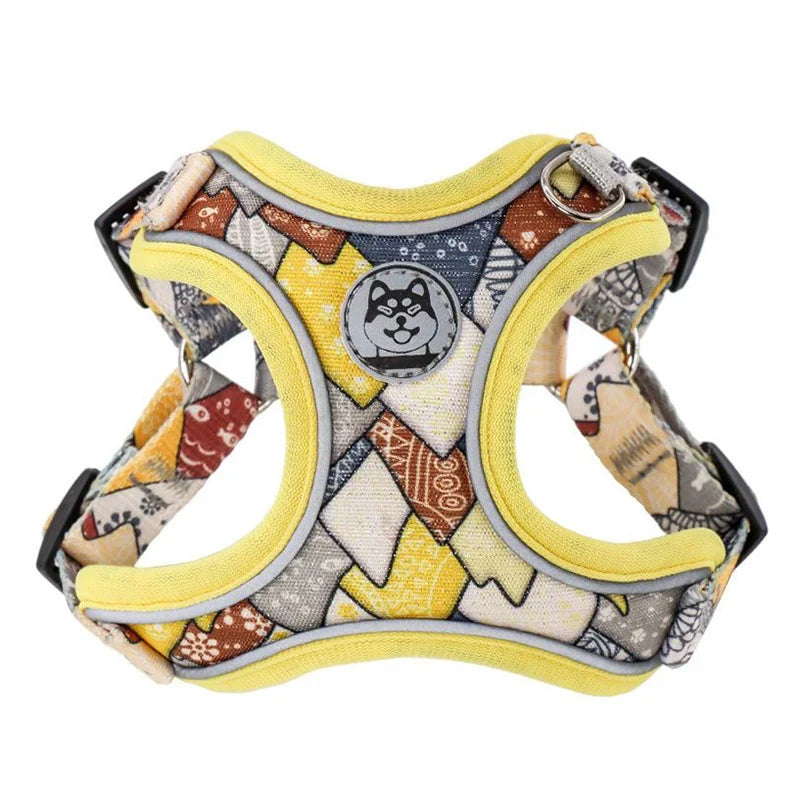 Luxury Pet Vest Harnesses for Small Medium Dogs Adjustable Mesh Puppy Dog Harness and Leash Set Shiba Inu Leads mascotas Chain