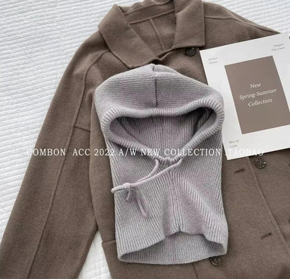 Knitted Hooded Cap Winter Balaclava