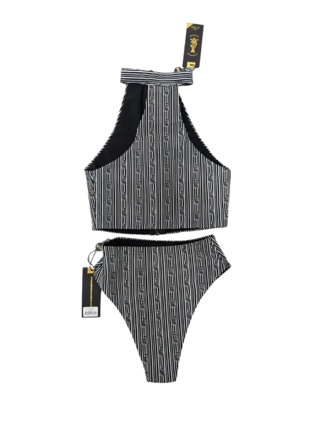 Christian Audigier 2 Piece Tankini Icon Print Swimsuit Casw22t011