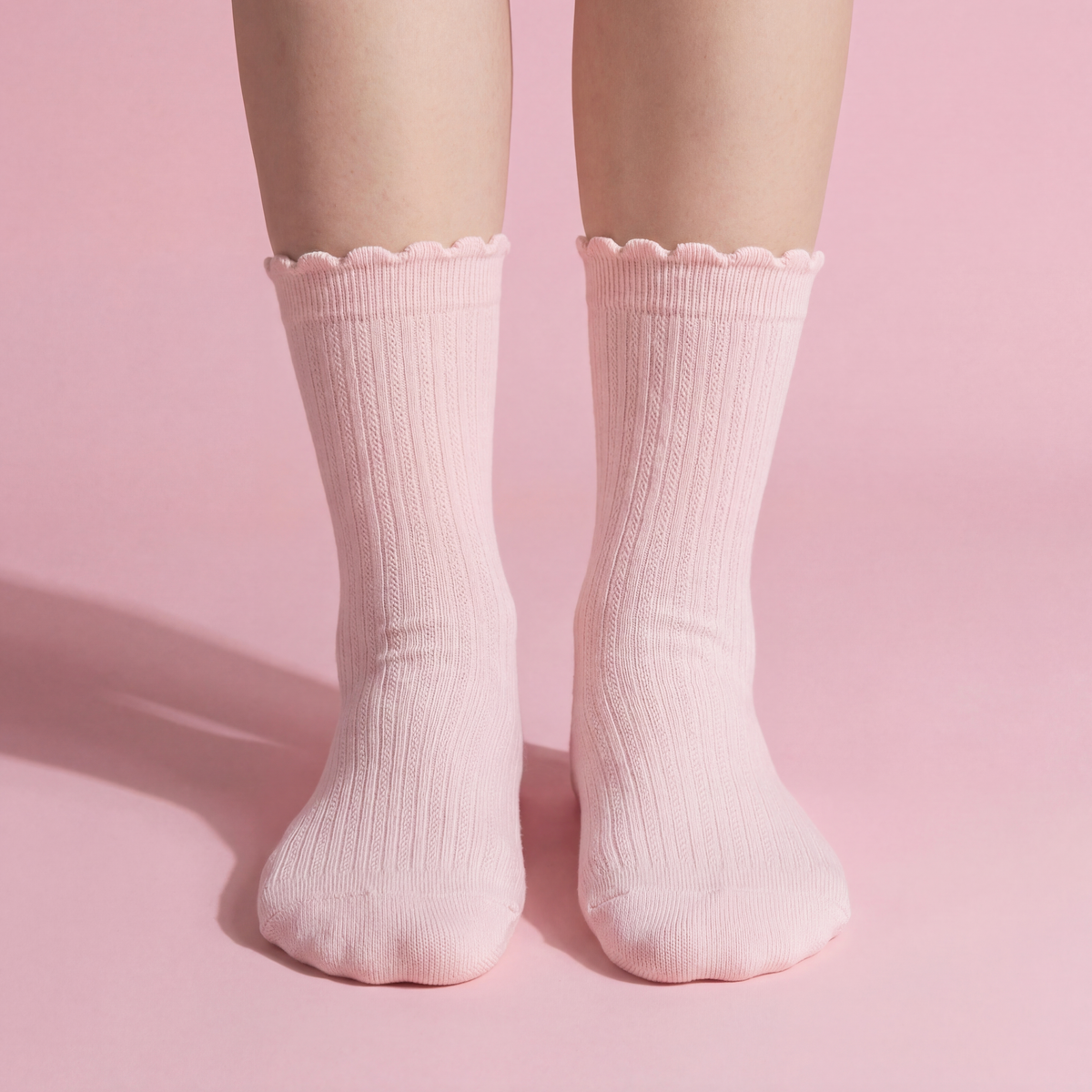 Anna-Kaci Women's 4-Pair Pack Soft Ribbed Ankle Socks with Ruffled Edge Trim Lightweight Knit Design in Multiple Color Combinations