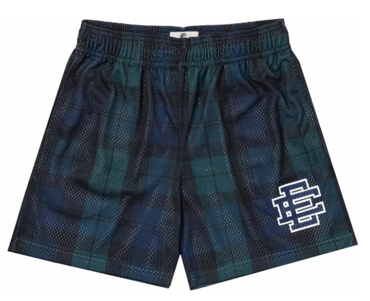 Eric Emanuel Men's Ee Basic Short Tartan Plaid Fw22 Shorts