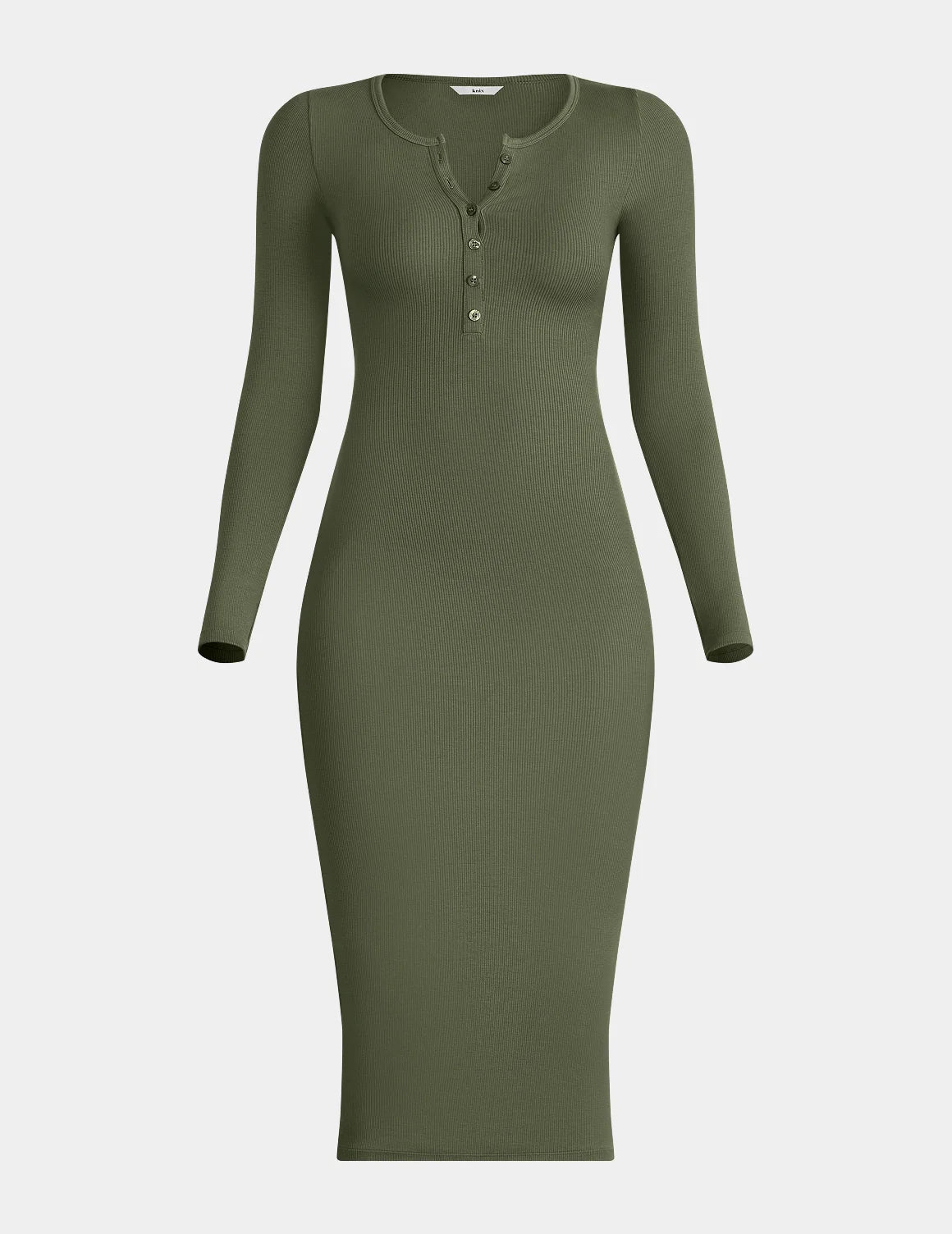 SculptRib™ Cotton Henley Dress