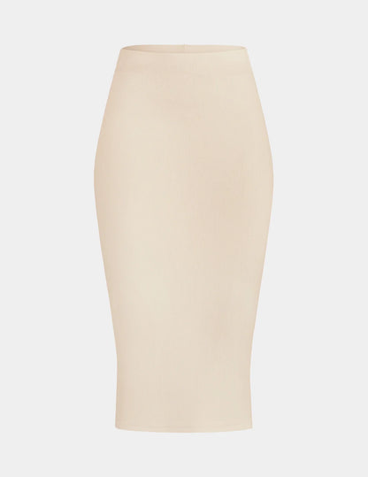 SculptRib™ Cotton Midi Pencil Skirt