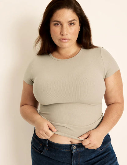 SculptRib™ Cotton T-Shirt