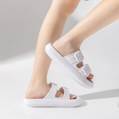 Comwarm New Women's Platform Slippers Outdoor Women's Sandals With Adjustable Buckle Summer Eva Soft Light Women Beach Slippers 2026
