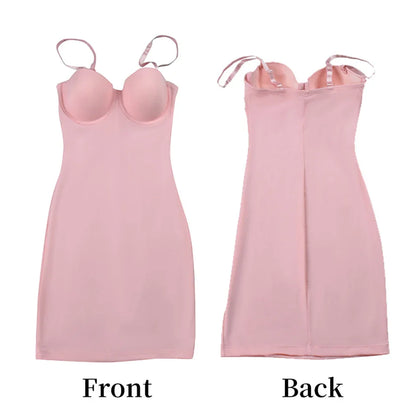 Short Bodycon Dress Backless Skinny Straps Solid Casual  Sleeveless Summer High Waist Club Slim Mini Dresses Ladies Basic