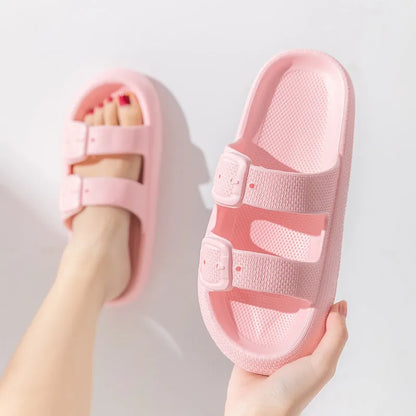 Comwarm New Women's Platform Slippers Outdoor Women's Sandals With Adjustable Buckle Summer Eva Soft Light Women Beach Slippers 2026