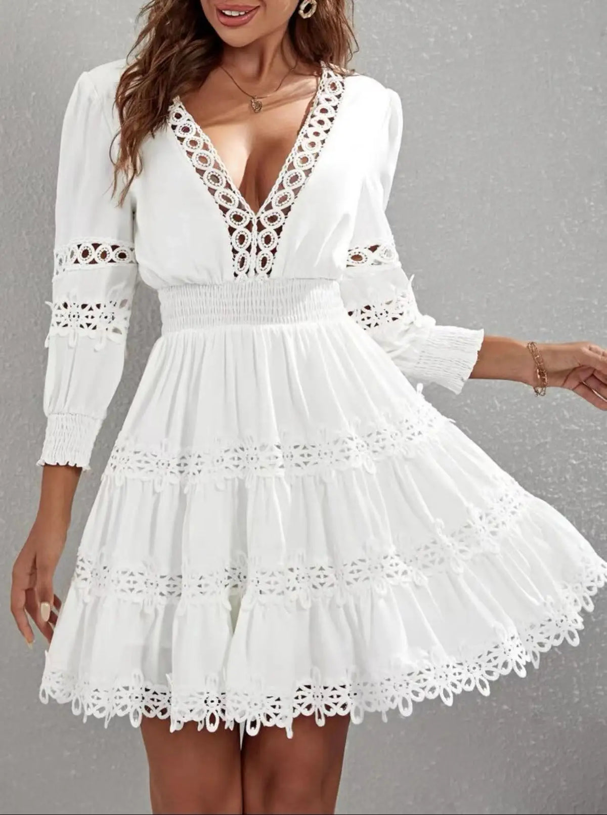 Mini Dress Women Spring Casual Elegant Vintage Patchwork Office Dresses For Women Robe