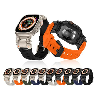 Apple Watch Silicone Metal Band - Premium Durable Strap