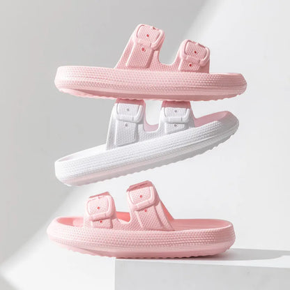 Comwarm New Women's Platform Slippers Outdoor Women's Sandals With Adjustable Buckle Summer Eva Soft Light Women Beach Slippers 2026