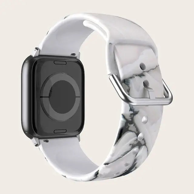 Apple Watch Silicone Strap - Colorful Floral Pattern Band