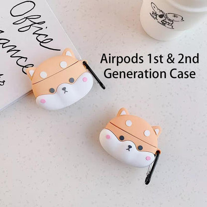 Cute Shiba AirPods Case Cover – Fits 1st, 2nd, 3rd Gen or Pro